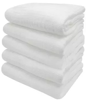 Полотенце для лица из марли CLASICA Impile, сделано в Японии, хлопковое полотенце в индивидуальной упаковке, простое, 80 см x 32 см, пушистое, мягкое, Classica, 5 штук, 100% белый