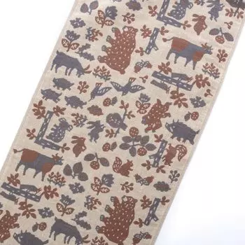 Полотенце для лица «Лес и животные» катаката, коричневое коричневый