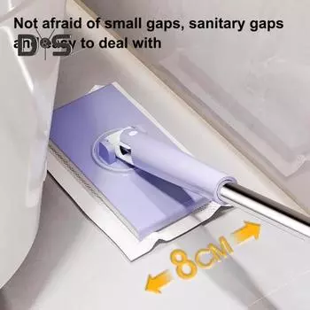 Полотенце для лица, маленькая швабра, вращающаяся на 360 градусов, микрофибровая головка, ленивая швабра, не требующая мытья, простая в сборке, зажим для удаления волос, маленькая швабра S фиолетовый