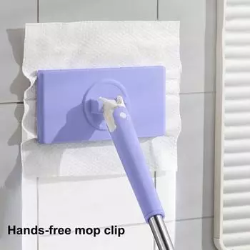 Полотенце для лица, маленькая швабра, вращающаяся на 360 градусов, микрофибровая головка, ленивая швабра без мытья, легкая S белый