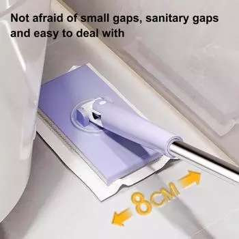 Полотенце для лица, маленькая швабра, вращающаяся на 360 градусов, микрофибровая головка, ленивая швабра, не требующая мытья, простая в сборке, зажим для удаления волос, маленькая швабра S фиолетовый