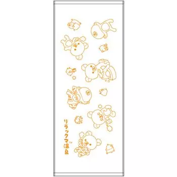 Полотенце для лица Marushin Rilakkuma Goro Rilakkuma для общественной бани, хлопковое антибактериальное и дезодорирующее средство, подарочный подарок 6405019400 100%