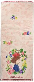 Полотенце для лица Marushin Служба доставки Ghibli Jiji 34 x 80 см, хлопчатобумажная пряжа Argate 1005018900 Kiki s Approx. 100% не скрученный