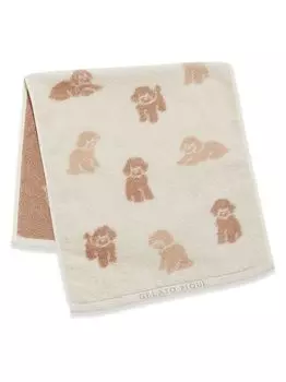 Полотенце для лица с рисунком игрушечного пуделя PWGG234534 BEG F [Gelato Pique] женское