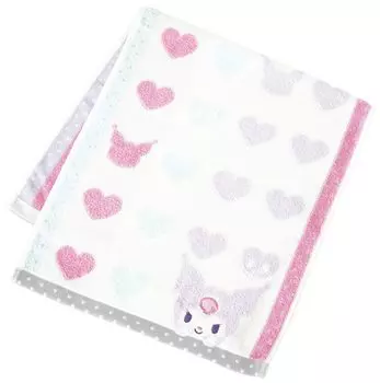 Полотенце для лица Uchino Sanrio Hyokkori Face 34 x 75 см, цвет слоновой кости, Kuromi 4812F139 I Прибл.