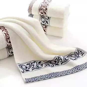 Полотенце для мужчин и женщин для умывания и принятия душа, очень мягкое, впитывающее, без ворса, легко отжимается, для влажной и сухой уборки, двойное полотенце для лица (4 упаковки) Size: 35X75cm 2 blue + 2