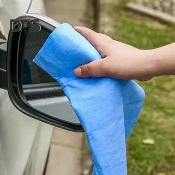 Полотенце для мытья автомобиля, имитация кожи оленя, мягкое впитывающее прочное чистящее полотенце для дома, на открытом воздухе Small синий