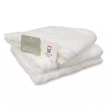 Полотенце для мытья в отеле, 40 x 40 см, хлопковое плотное полотенце Имабари, сделано в Японии [Набор 3] [Роскошные характеристики] 100% белый