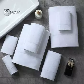 Полотенце для отелей Супер мягкое, отличное водопоглощение Толстый чистый хлопок Однотонный белый Износостойкий домашний салон красоты Ванная комната Ванна Душ Спа Полотенце A белый