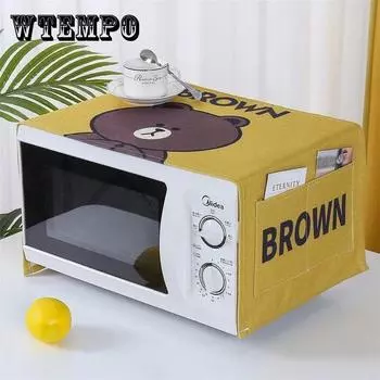 Полотенце для покрытия микроволновой печи Универсальная ткань для покрытия электрической духовки Водонепроницаемая и масляного дыма Пылезащитная утолщенная льняная ткань Трехсторонняя «все включено»