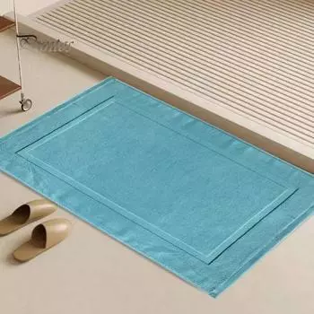 Полотенце для пола в ванной комнате Быстро впитывающее Быстросохнущее Нескользящее Коврик для пола Коврик для входа Многоцелевой кухонный коврик для мойки водой 40x60cm озеро синий