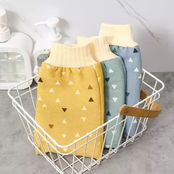 Полотенце для растирания спины Щетка для растирания спины Бытовая для взрослых, растирания спины с обеих сторон Не просите людей тереть полотенце для растирания спины Перчатки для растирания спины 23*14cm синий