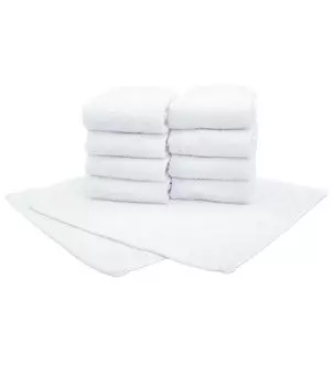 Полотенце для рук creaps 30 x 30 см, набор из 40 белых простых хлопковых влажных полотенец для коммерческого использования [толстые] 100%