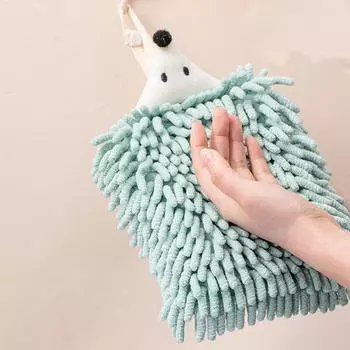 Полотенце для рук дышащее многоцелевое синельное мультяшное животное тряпка для рук принадлежности для ванной комнаты серый