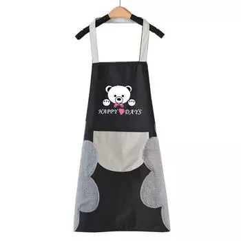 Полотенце для рук, фартук, водостойкий пятно, домашняя кухня, кулинария, пояс, милый медведь, висит на шее, полотенце, фартук, нарукавник красный