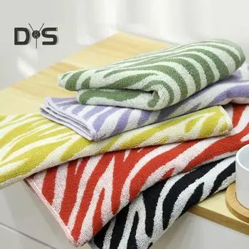 Полотенце для рук из чистого хлопка с принтом тигровых полос, легкое, впитывающее воду декоративное полотенце, быстросохнущая мочалка для спортзала чёрный