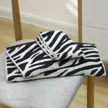 Полотенце для рук из чистого хлопка с принтом тигровых полос, легкое, впитывающее воду декоративное полотенце, быстросохнущая мочалка для спортзала чёрный