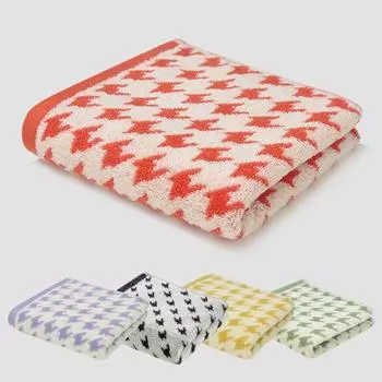 Полотенце для рук из чистого хлопка Yousheng с шахматным узором, легкое, впитывающее воду, быстросохнущее полотенце, мочалка для тренировок в спортзале жёлтый