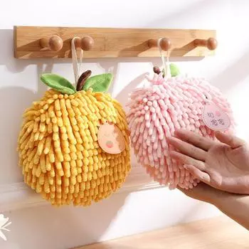 Полотенце для рук из шенилла с ремешком для подвешивания, с высокой степенью впитываемости воды, мягкое, сверхтонкое, утолщенное волокно красный