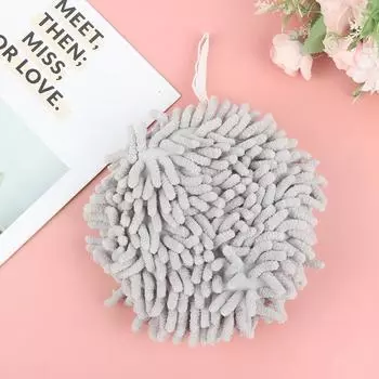 Полотенце для рук Кухонные полотенца Ванная комната Мягкое плюшевое синельное быстросохнущее полотенце серый