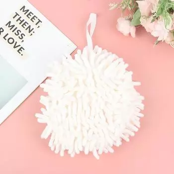 Полотенце для рук Кухонные полотенца Ванная комната Мягкое плюшевое синельное быстросохнущее полотенце белый