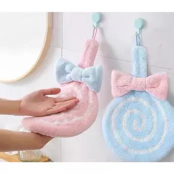 Полотенце для рук с милыми животными, полотенце для рук, мочалка для детей, полотенца с животными, сильное водопоглощение, милые подвесные кавайные полотенца синий