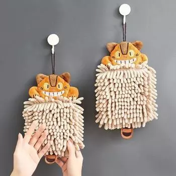 Полотенце для рук с рисунком животного и кота для кухни, ванной комнаты, мягкая микрофибра синель, супер впитывающий быстросохнущий носовой платок, домашние полотенца