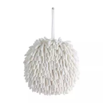 Полотенце для рук, впитывающее, подвесное, шариковое полотенце для кухни и ванной комнаты - быстросохнущее полотенце из шенилла, бытовая тряпка для уборки белый