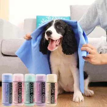 Полотенце для собак Мягкое на ощупь Супервпитывающее Быстросохнущее Моющееся Удобное Впитывание воды Предотвращение холода фиолетовый