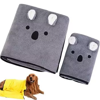 Полотенце для собак Полотенце для шампуня для собак PluieSoleil Ультратонкое волокно Мягкое и толстое, можно повесить Быстросохнущее антибактериальное полотенце для тела собак и кошек (70*140 Ясень)