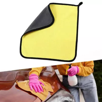 Полотенце для сушки автомобиля - впитывающая способность для ухода за автомобилем 250x250x8mm_Gray Blue