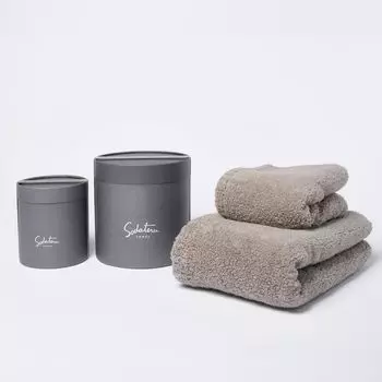 Полотенце для тела Nurturing, банное полотенце, полотенце для лица, подарочный набор, серо-бежевый Feel + (Луна (коричневый))
