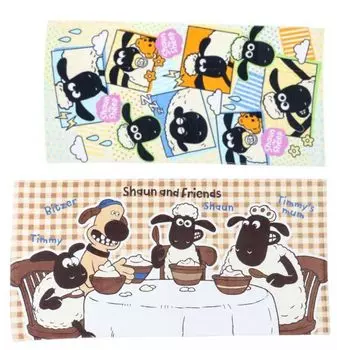 Полотенце для ванной Hayashi Shaun the Sheep, набор из 2 полотенец для ванной, набор из 2 узоров, кулинария, YA Check Flake & (Давайте запечатаем)