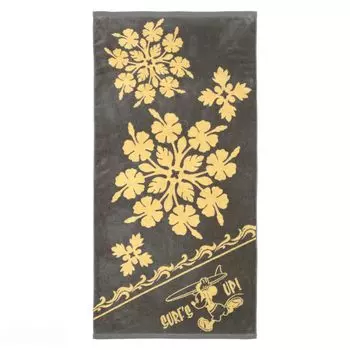 Полотенце для ванной Mom Island с гавайским узором и принтом 86104527 Полотенце для женщин с Микки Маусом 86104527C Гибискус серый Ширина 60 см x Высота 120 см [Cathy Style] [C]