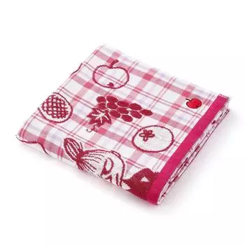 Полотенце для ванной Moomin Check Fruit Little My, розовое, полностью хлопковая марля, ворс 60 x 120 см 47-2813330 Прибл.