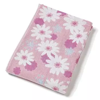 Полотенце для ванны Kusunoki Monori Полотенце Imabari DS Легкая марля Гербарий Маргарет Сделано в Японии Розовое 60 x 120 см Прибл.. 1-68488-11-П