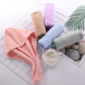 Полотенце для волос Baotou, сухое полотенце для волос, домашнее впитывающее быстросохнущее полотенце, коралловый бархат, шапочка для сухих волос 63*25cm зелёный