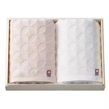 Полотенце Dolce Duo Полотенце Imabari Полотенце для лица Family Cheerful Сделано в Японии [Подарочный набор/деревянная коробка] Праздник, Праздник, Возвращение, SP-1654