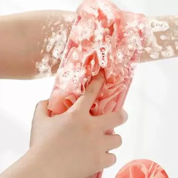 Полотенце «два в одном», сильное растирание спины, не спрашивайте людей, банные полотенца, банные полоски, банные цветы, бытовые банные полотенца для растирания грязи Pack of 1 темно-синий