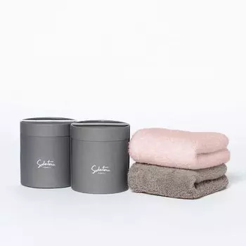 Полотенце Feel Sodateru Пара Лицевое полотенце Лотос x Лунный бежевый 34 x Набор в коробке, (розовый) (коричневый), 85см, 100% хлопок, (SD-FEELGF-FGGLO)