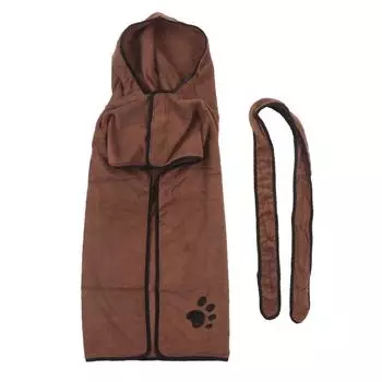 Полотенце-халат для собаки, сильно впитывающее, мягкое, теплое, сушильное пальто для питомца-собаки с поясом для кошки XL M(for 4-6.5kg)