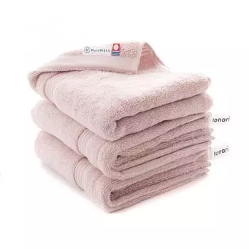 Полотенце Hartwell Imabari My Hotel Towel Полотенце для лица Полотенце для отеля Простое однотонное с петлей Набор из 3 цветных полотенец розового цвета