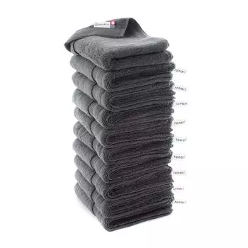 Полотенце Hartwell Imabari My Hotel Towel Полотенце для лица Полотенце для отеля Простое однотонное с петлей Набор из 10 цветных полотенец Темно-серого цвета темно-серого