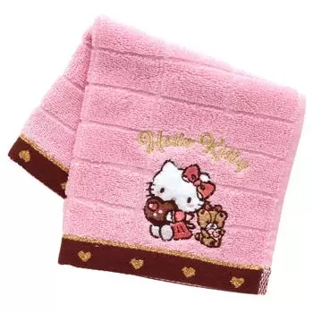 Полотенце Hello Kitty Носовой платок Клубника Шоколад Полотенце для рук 25 см (розовый) Женщины Приблизительно. 000838-0013-01