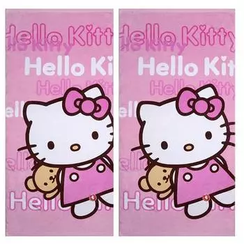 Полотенце Hello Kitty Panni Hello Kitty Gibbon Bath Towel 350 г, популярный персонаж в Корее