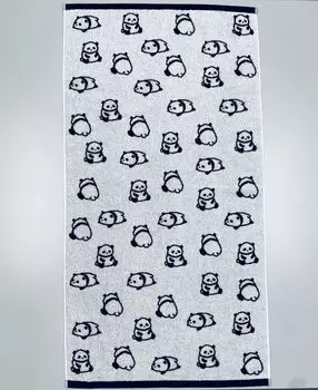 Полотенце Imabari Банное полотенце 60 см x 120 см Панда Панда Сделано в Японии Хлопок Imabari Милый хлопок Рисунок панды Детский сад Детский сад Школьные товары с пандой