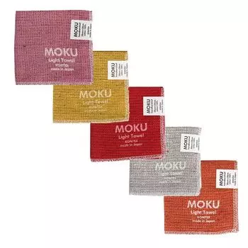 Полотенце Imabari Contex MOKU Light, размер S, носовой платок, набор из 5 штук [Contex] (Розовый, Желтый, Красный, Серый, Оранжевый)