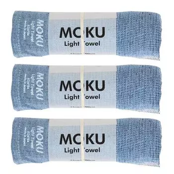 Полотенце Imabari Contex MOKU Light Towel Blue set [Contex] 3 шт. синий