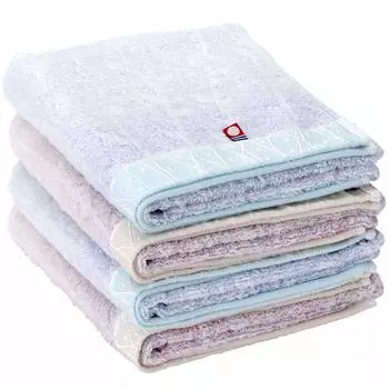 Полотенце Imabari для лица с рисунком из ватных палочек 34 см x 75 см, набор из 4 штук 14 видов, розовое, синее, быстросохнущее, мгновенно впитывающее, набор полотенец Imabari, подарок