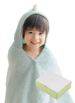 Полотенце Imabari для ванны, детское подарочное сообщение с ушками, сделано в Японии [Keratta] Пончо, подарок, для младенцев, для детей, капюшон, халат, пончо, для девочек, для мальчиков, 100% хлопок, коробка,